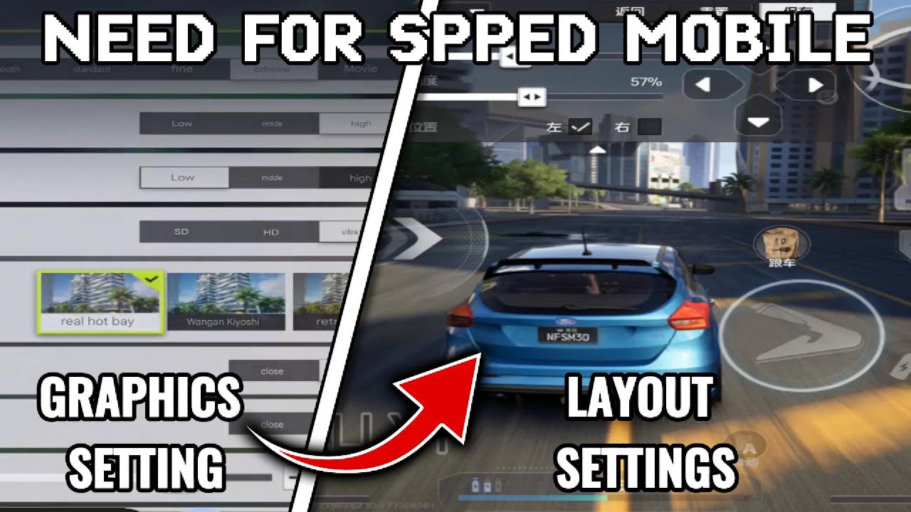 NEED FOR SPEED MOBILE 2024 ULTRA HIGH GRAPHIC SETTINGS AND LAYOUT