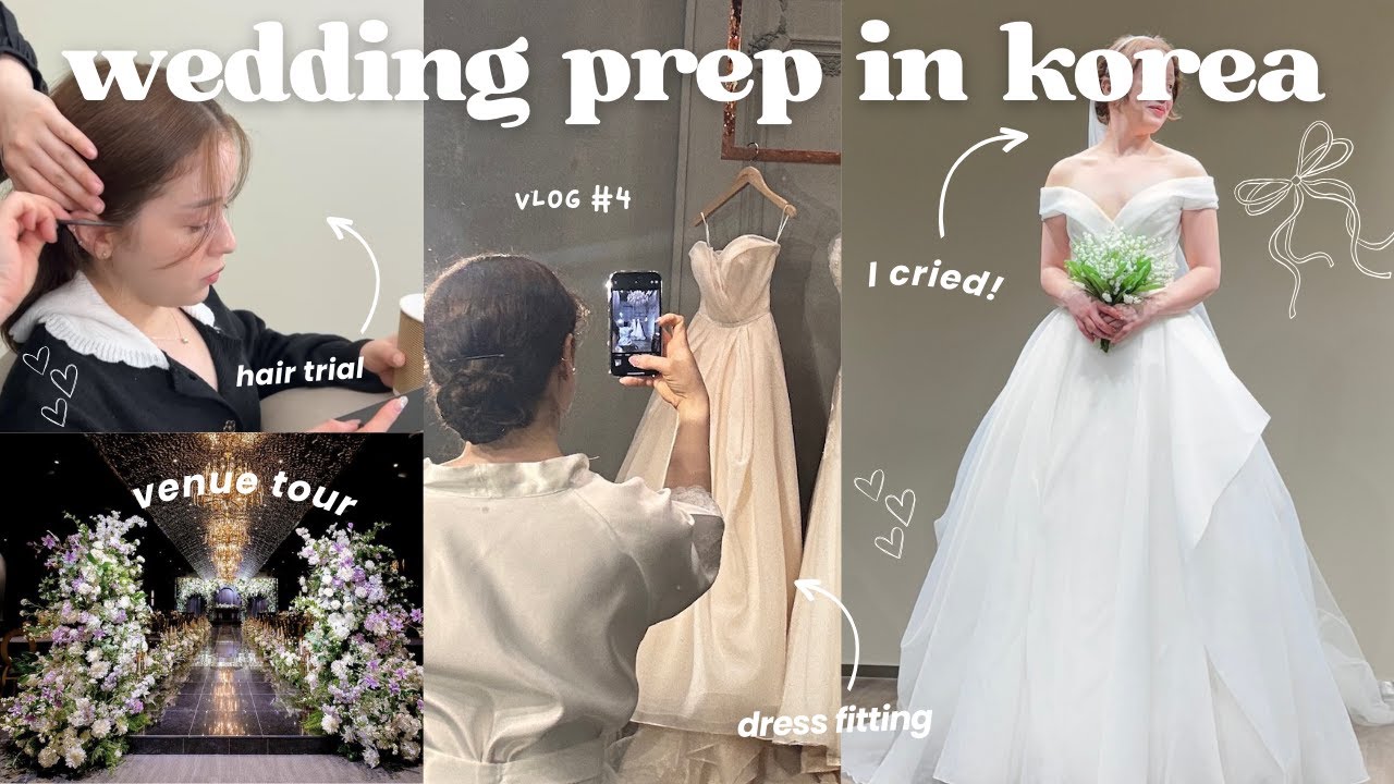 Wedding prep vlog in Korea 🇰🇷wedding hall, hair&makeup trial, wedding dress, tuxedo, April in Busan