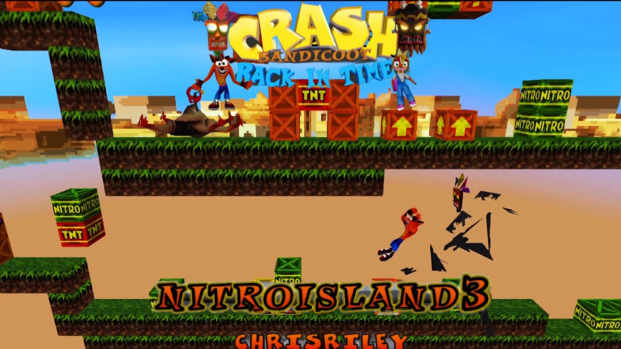 Фан-игра по мотивам Crash Bandicoot - Back In Time: Пользовательский уровень: Nitro Island 3 от C...