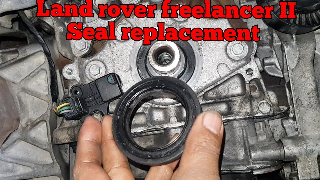 land rover freelander 2 timing mark making . oil seal replacem