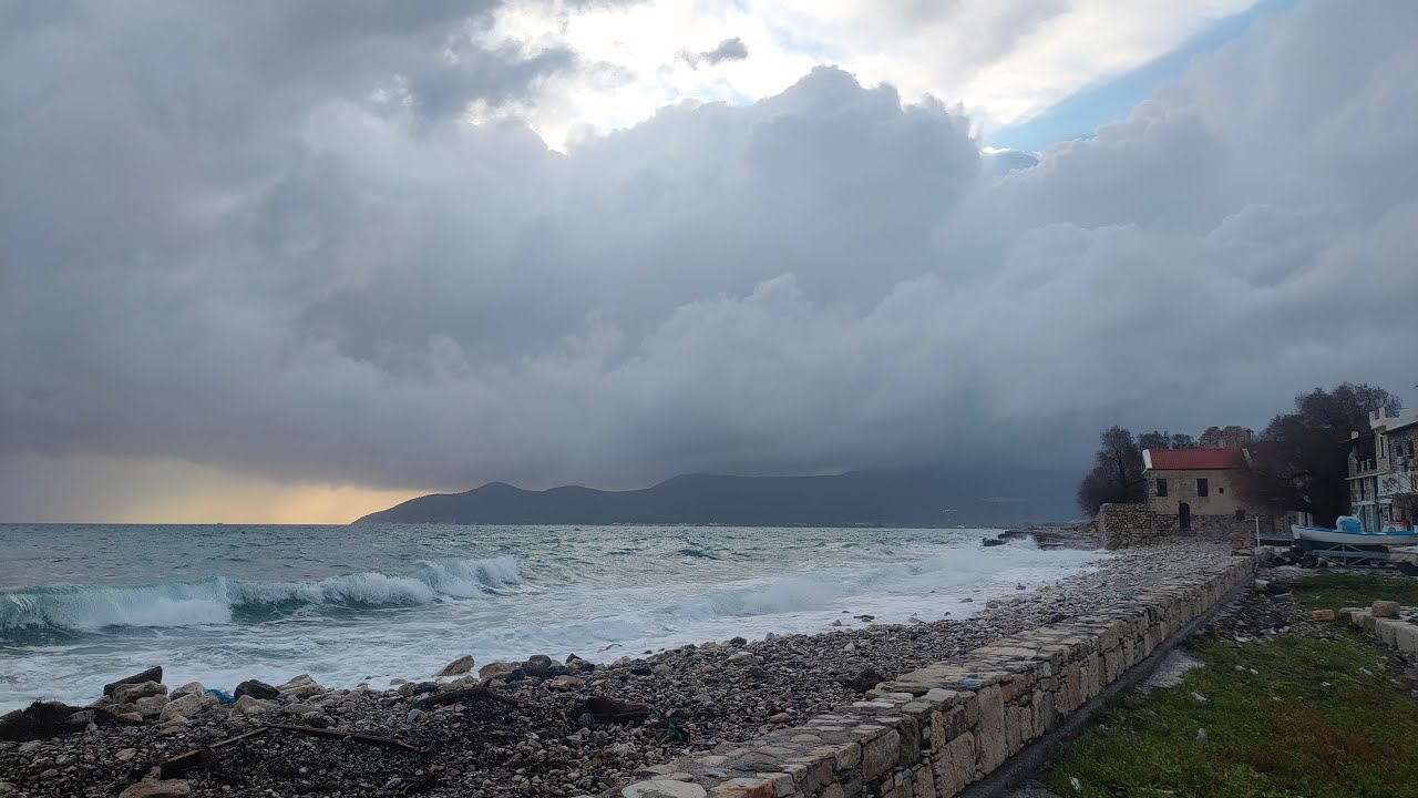 Live Σάμος - Άγρια Κύματα μετά την Καταιγίδα Samos Greece wild waves