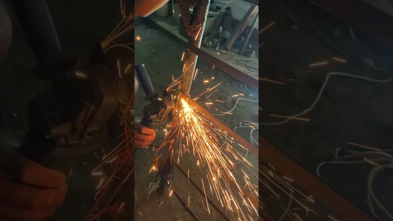 Angle Grinder Sparks | Metal Bar Cutting Sparks | Grinder Cutting Sparks Compilation