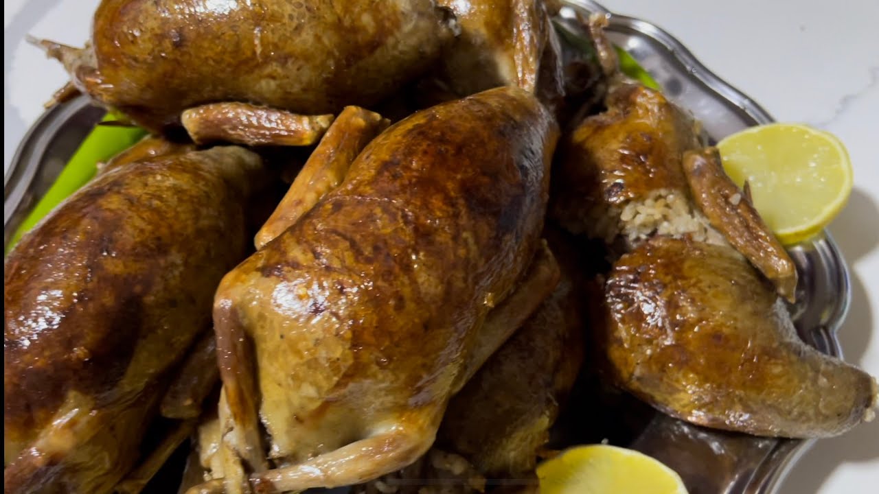 الحمام السريع طريقة الحمام المحشي بخلطة الرز اللذيذه السهله هتبقي استاذه في الحمام