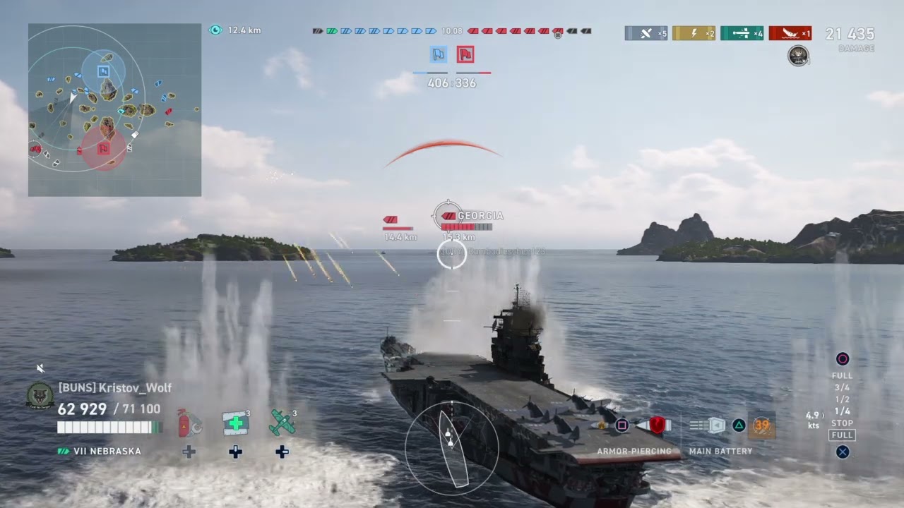 USS Nebraska, To push or not to push, we decide to grind down the red team taking turns tanking