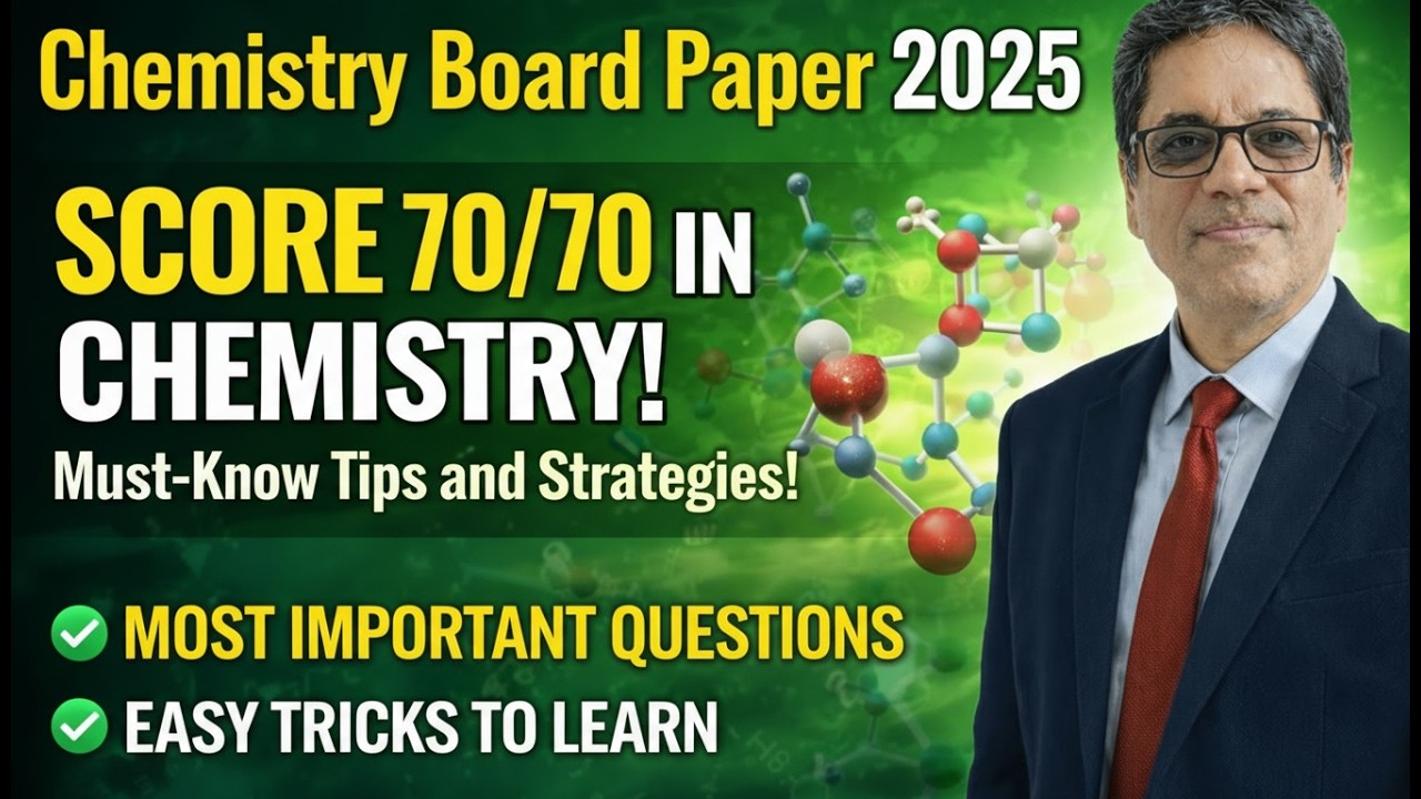 Chemistry Board Exam 2025 🔥 | Last Minute Strategy to Score 90+ Marks