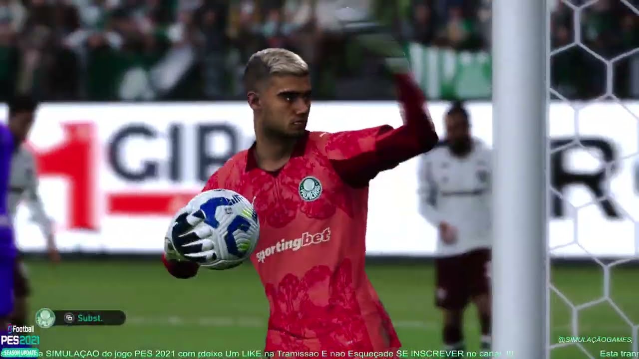 🔴PALMEIRAS X FLUMINENSE AO VIVO PES 2021 SIMULAÇÃO 