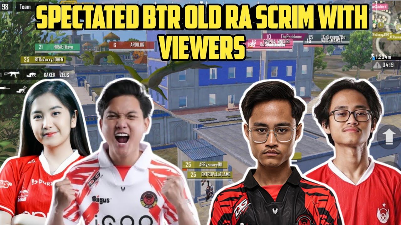 SPECTATED BTR OLD RA SCRIM WITH VIEWERS - PUBG MOBILE