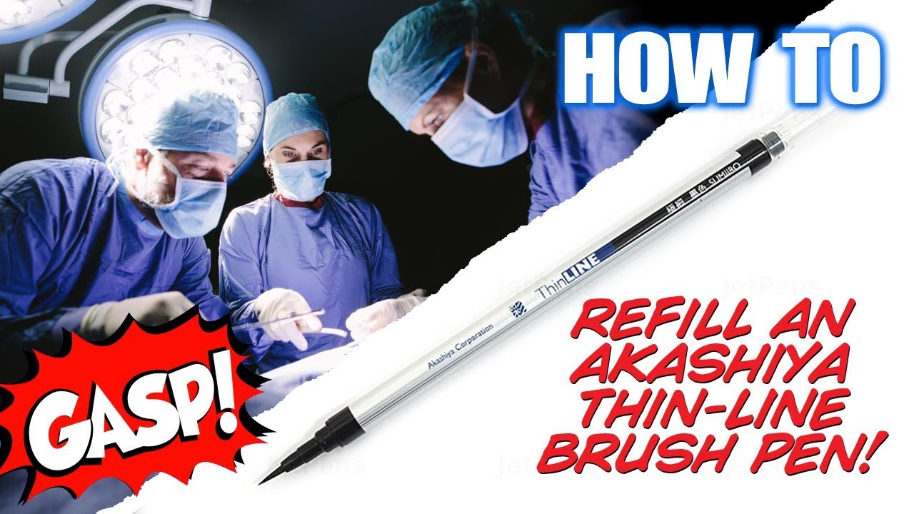 How to Refill the AKASHIYA THIN LINE Brush Pen!!! (Thinner than the Pentel Brush Pen)