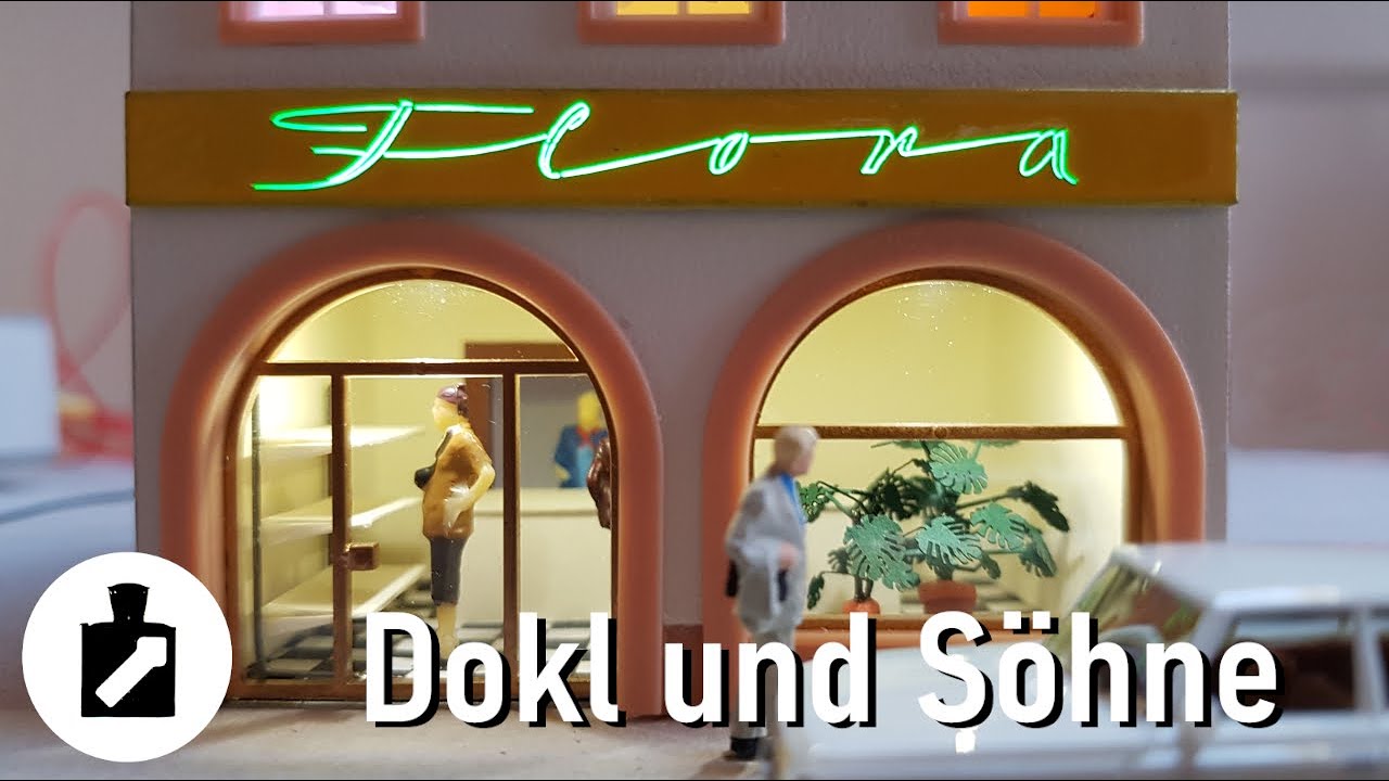 H0 Leuchtreklame FLORA Bastelanleitung