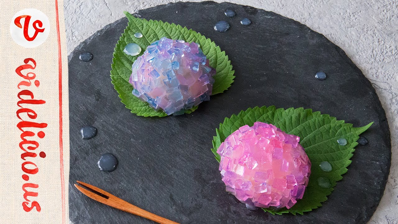 梅雨を美しく彩る♪着色料を使わずに作る「あじさいの和菓子」｜How to make Wagashi Hydrangea