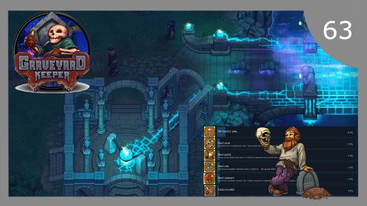 LOGROS E HISTORIAS #63 | GRAVEYARD KEEPER Gameplay Español Latino