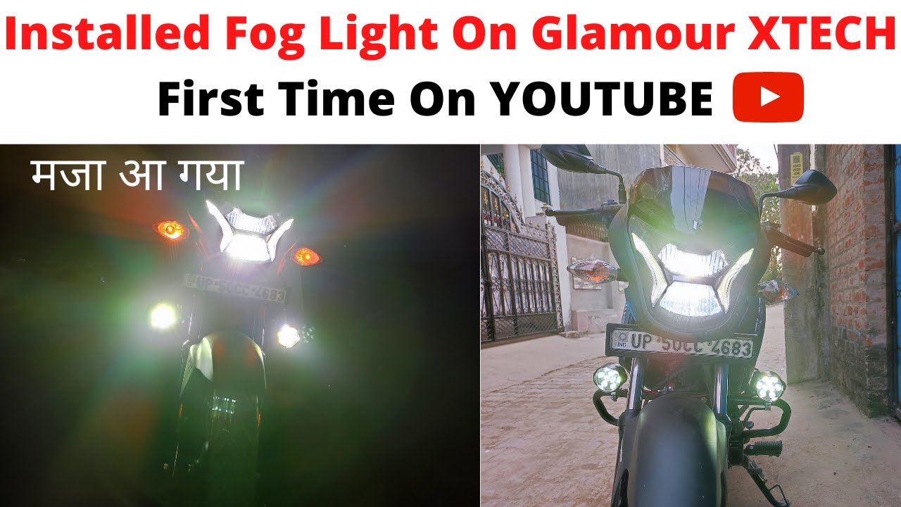 Installed Fog Light On Glamour Xtech First Time on Youtube | Steps to Install Fog Lamps on Any Bike