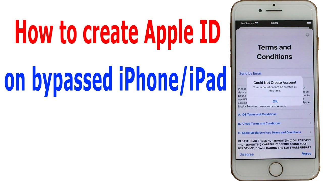 How to create Apple ID on bypassed iPhone/iPad