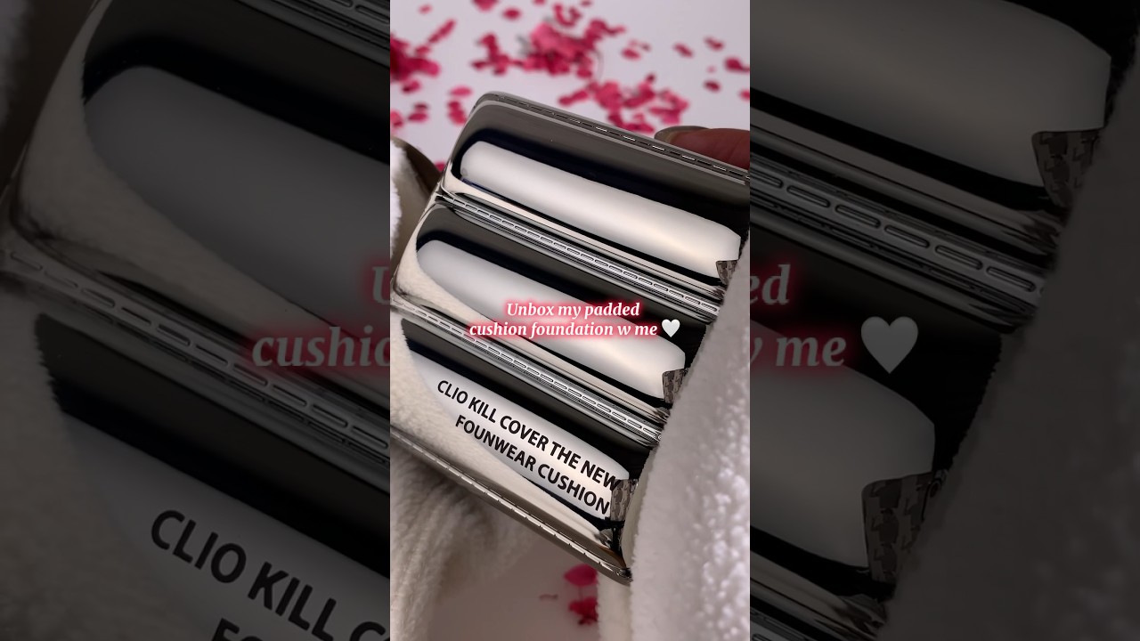 Clio PADDED foundation 😱🍒 #makeupunboxing #kbeauty #koreanmakeup #makeup