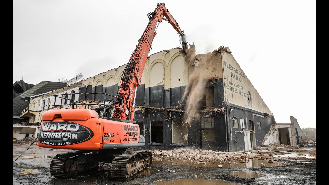 Demolition of Alexandra Parks Epsom Grandstand by Ward Demolition