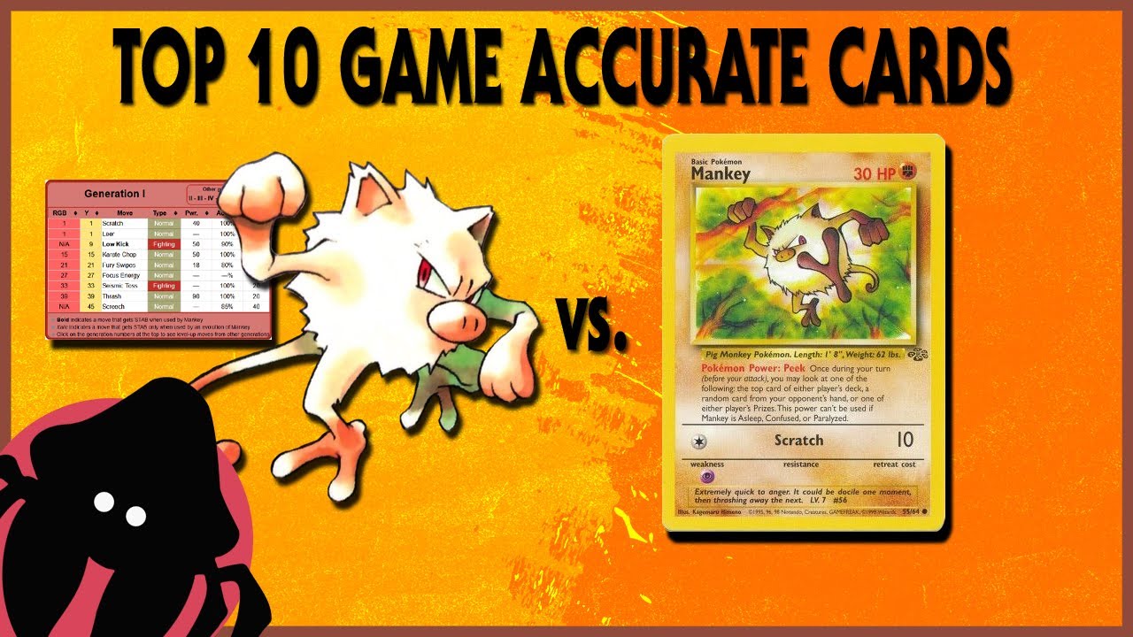 Top 10 Pokémon Cards Most Accurate to Red and Blue Versions (Base Set - Fossil)