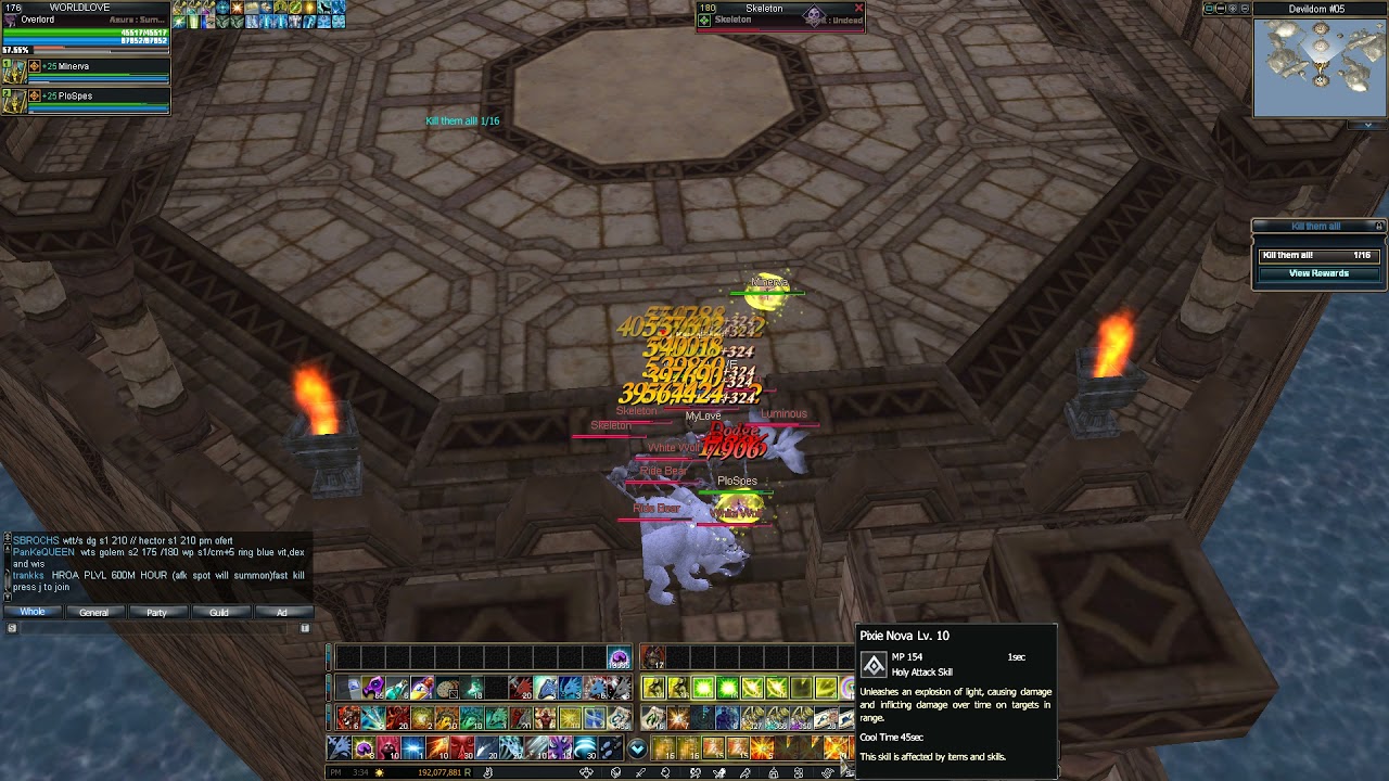 Rappelz - very weak Overlord trying DD with wind pixies