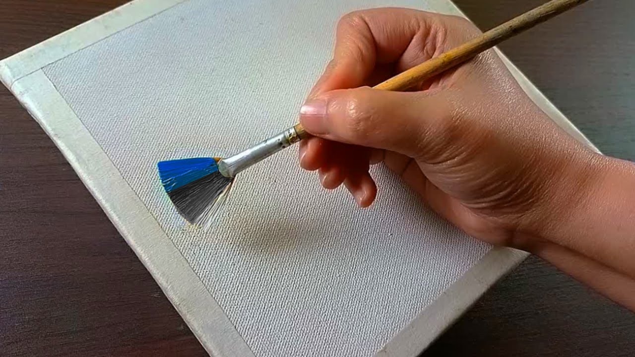 Easy Way to Paint a Still Night ASMR ❄️ / Acrylic Landscape Tutorial / DEMO #281