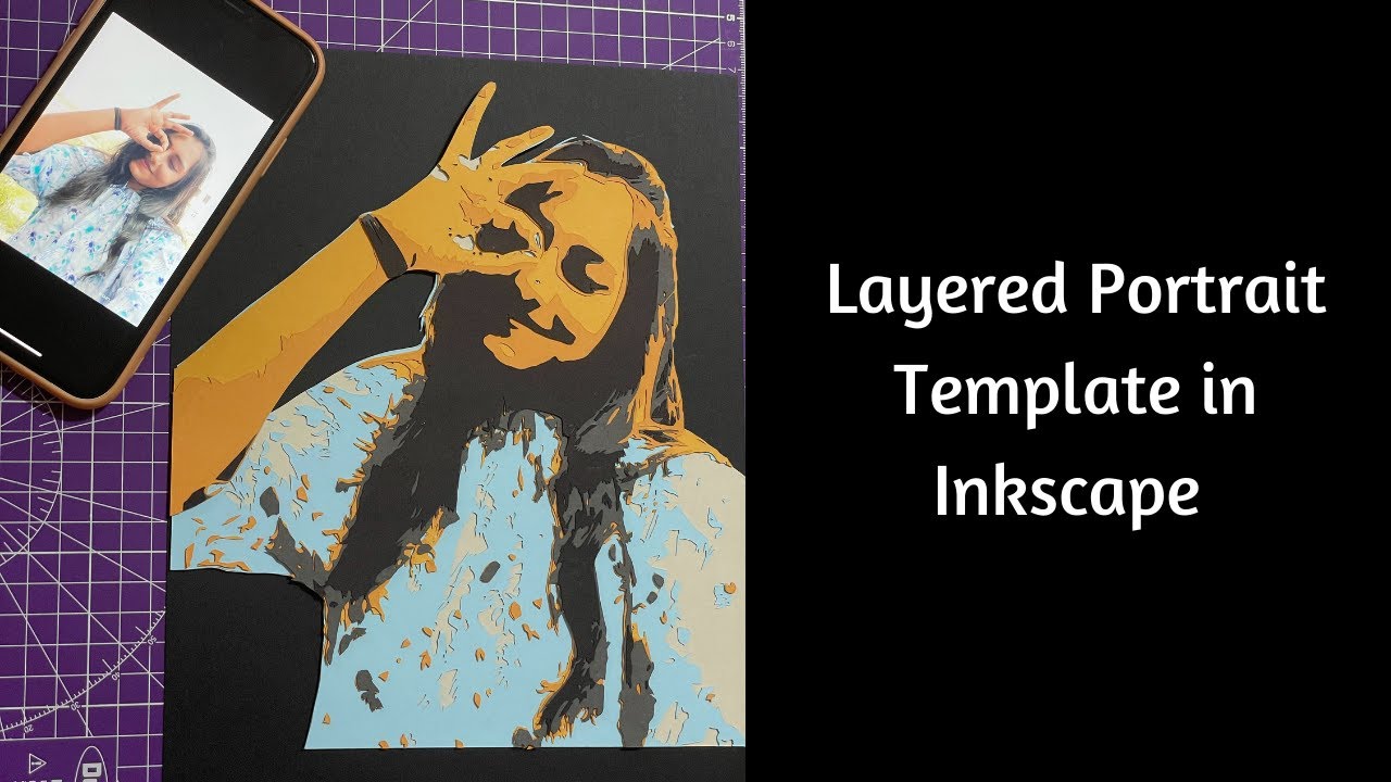 LAYERED PORTRAIT TEMPLATE IN INKSCAPE | PAPER CUT PORTRAIT | PAPER CUTTING TUTORIAL | TRACE BITMAP