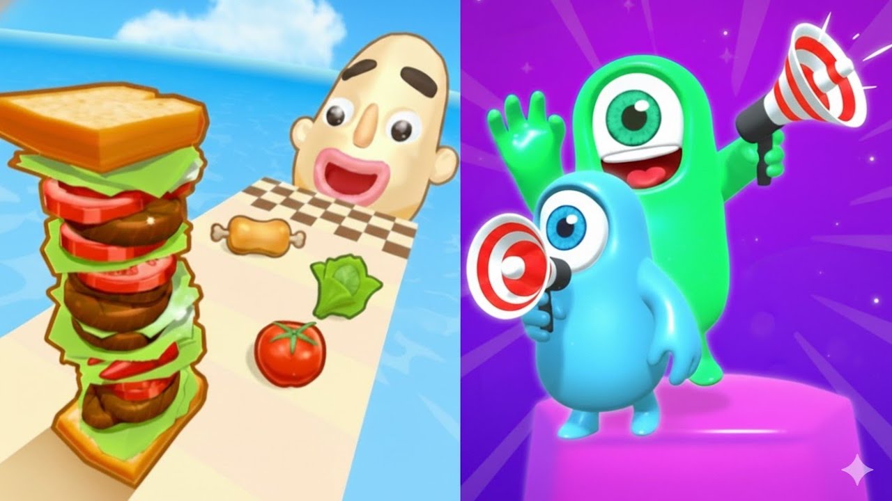 NOOB vs PRO vs HACKER &ndash; Sandwich Runner vs Merge Guys: ULTIMATE MAX LEVEL Evolution! 😱🔥