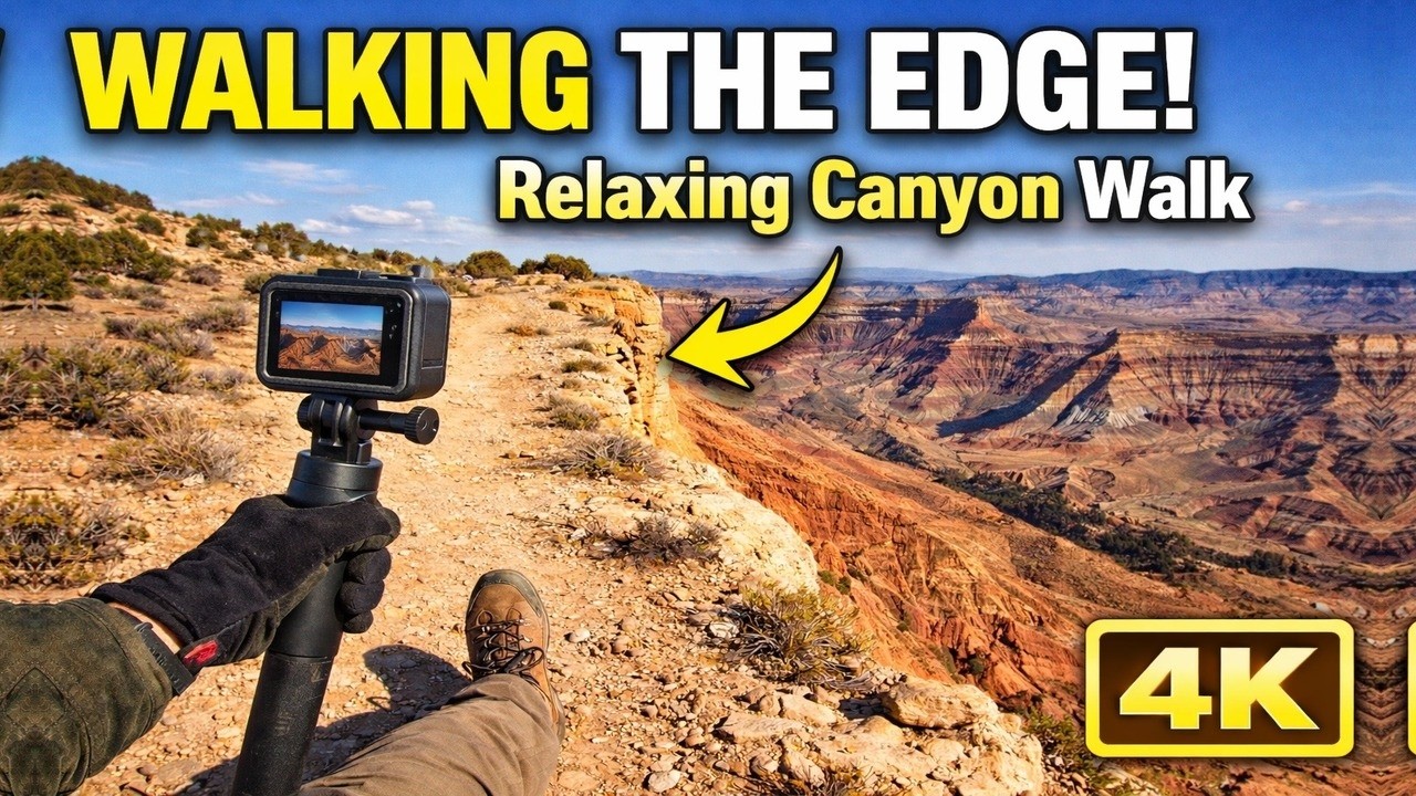 Would You Walk Along This Canyon Edge? | Relaxing 4K Nature