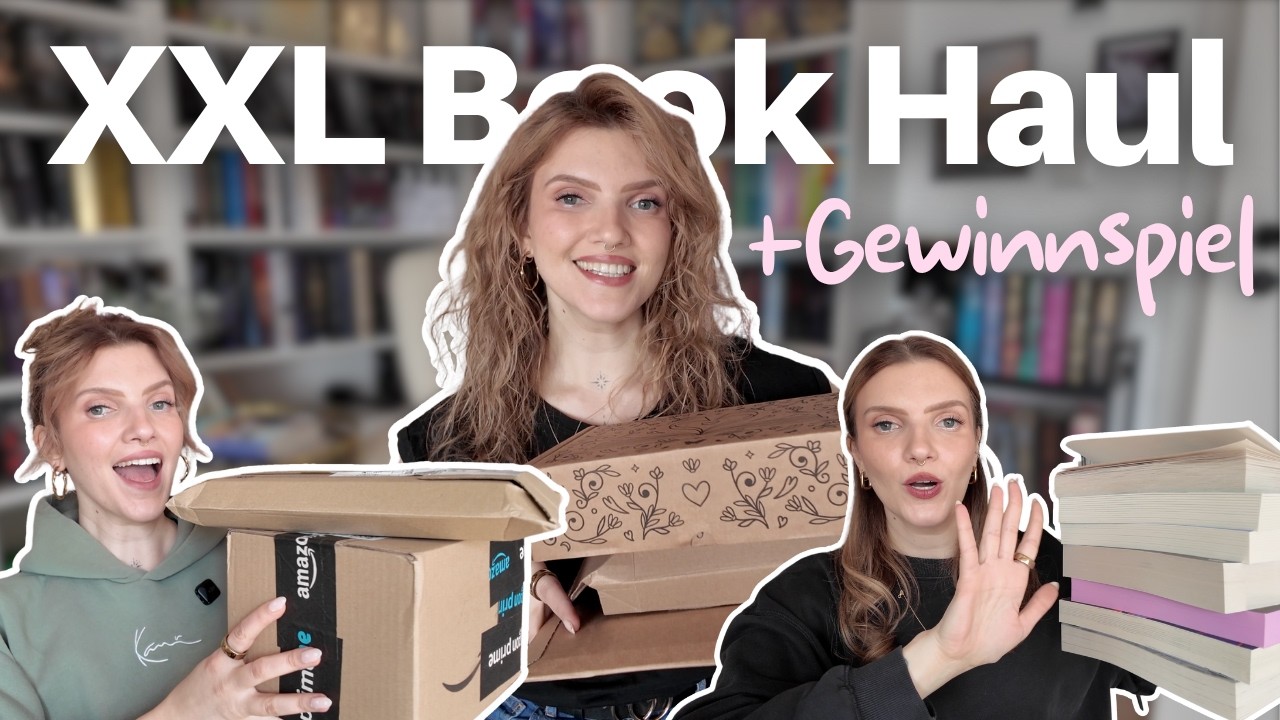 XXL BOOK HAUL: 20+ neue B&uuml;cher auspacken + Gewinne ein Buch & Lesezeichen 📚🛍️