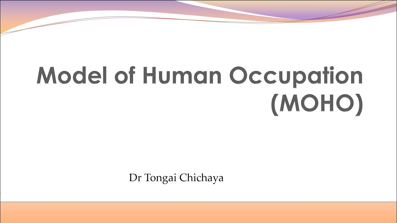 Model of Human Occupation (MOHO) lecture 2025