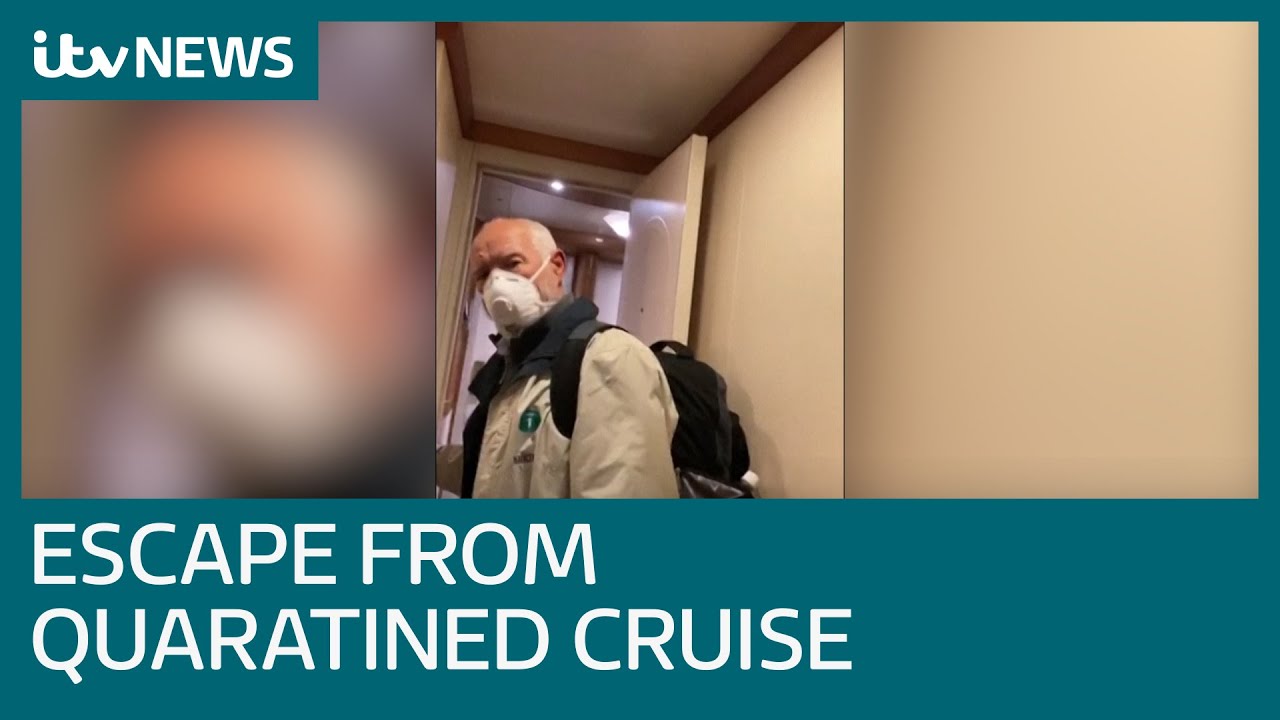 Coronavirus: The moment two Americans leave cruise ship after two weeks in quarantine | ITV News