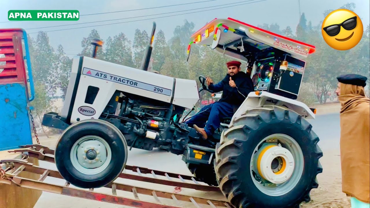 ATS 290 S Wight Favourite colour. Lahore Tractor market.Riaz Jutt Special Canopy with Sound System🔥