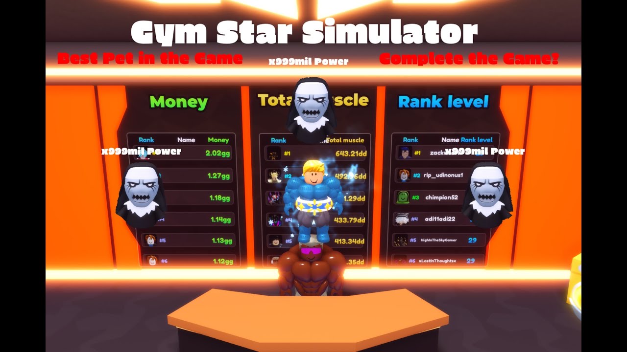 !?BEST PET in the Game?! Can I complete the game?? Gym Star Simulator part 1