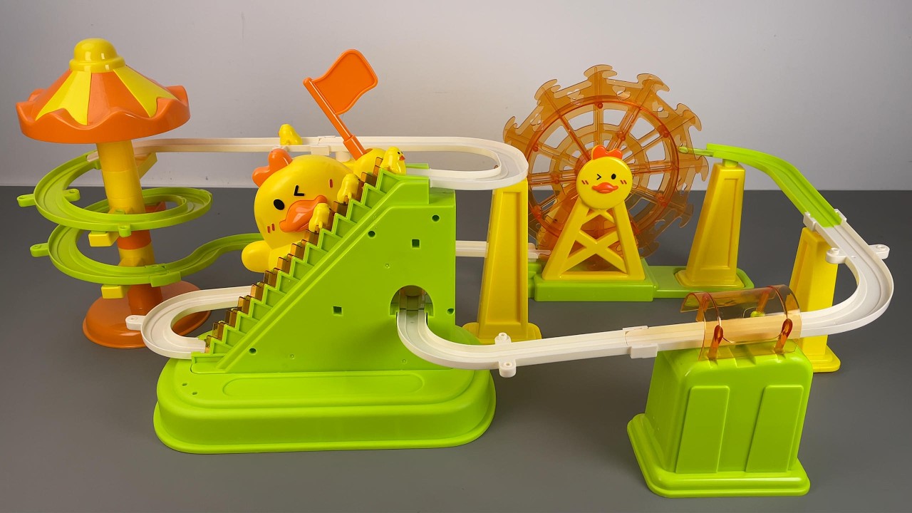 9 Minute ASMR Toy Unboxing: Little Duck Electric Climbing Staircase Track Toy | Toy Review