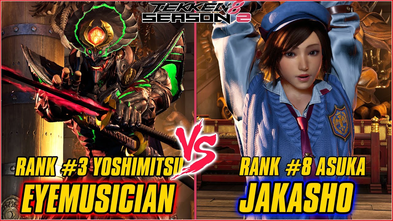 TEKKEN 8 | EYEMUSICIAN (RANK #3 YOSHIMITSU) VS JAKASHO (RANK #8 ASUKA) | TEKKEN 8 RANKED MATCH