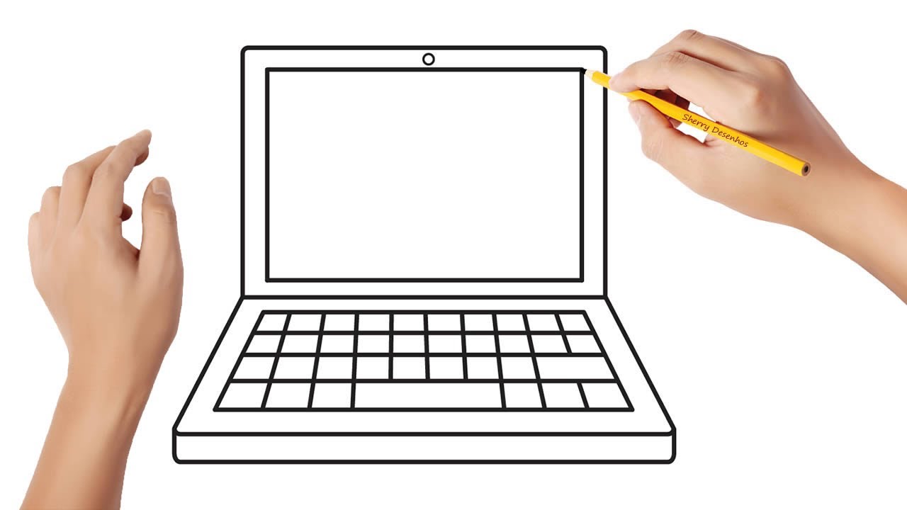 Como desenhar um laptop