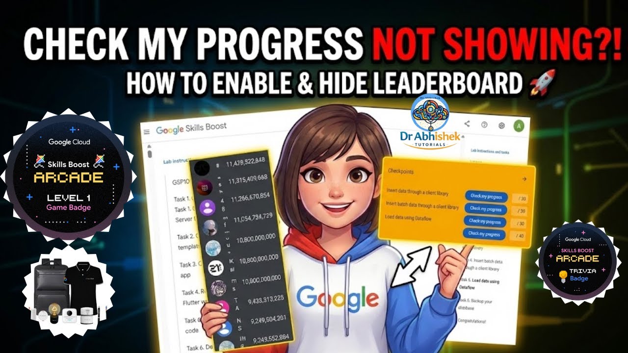 Как включить функцию &laquo;Проверить мой прогресс и скрыть таблицу лидеров&raquo; в Google Skills Boost (про...