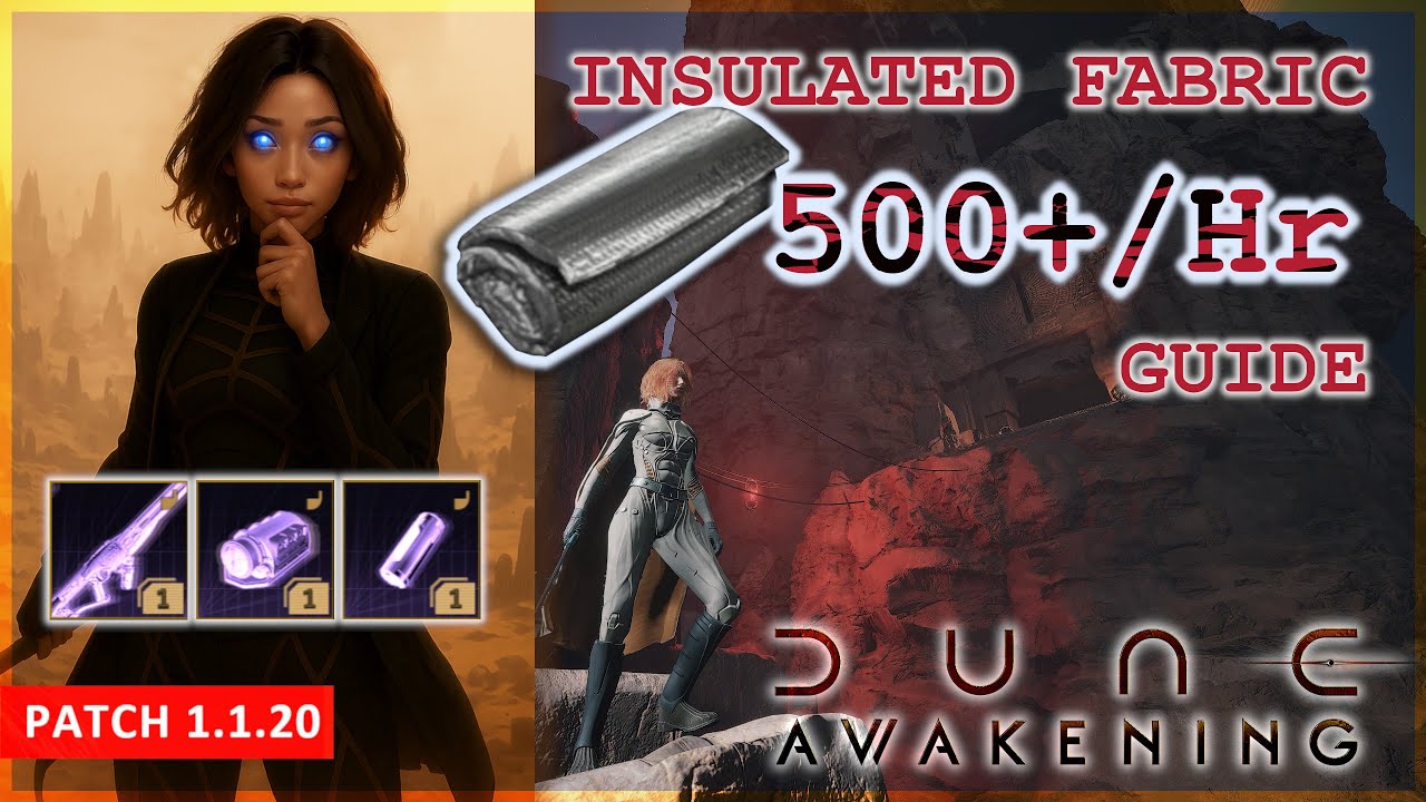 DUNE AWAKENING: Easy Insulated Fabric Farm! 500+/hr + Hidden Chest Guide