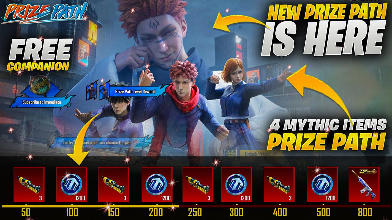New Prize Path Is Here | 4 Mythic items & Legendary Companion | Best Mission TricK |PUBGM 