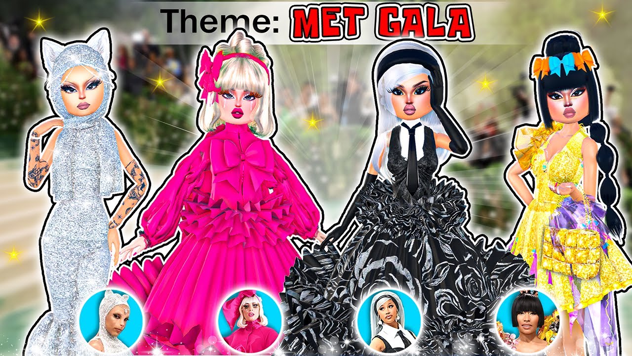 Recreating Met Gala Show For Themes in DRESS to IMPRESS...!!! Roblox