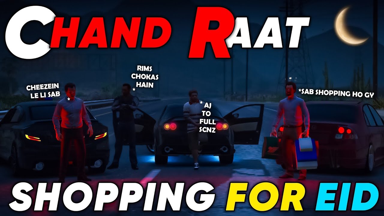 MICHAEL AND BOIZ EID SHOPPING AND CHAND RAAT SCNZ🔥 | GTA 5 | Real Life Mods #407 | URDU |