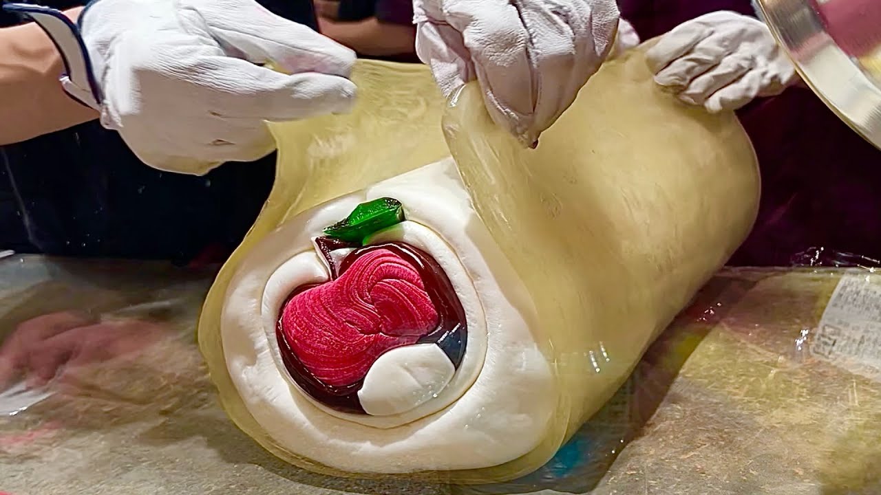 【飴細工】この食べ物は何でしょう？巨大な手作りキャンディの作り方・Handmade Candy・Japanese Street Food・수제캔디・手工糖果・ PAPABUBBLE・パパブブレ