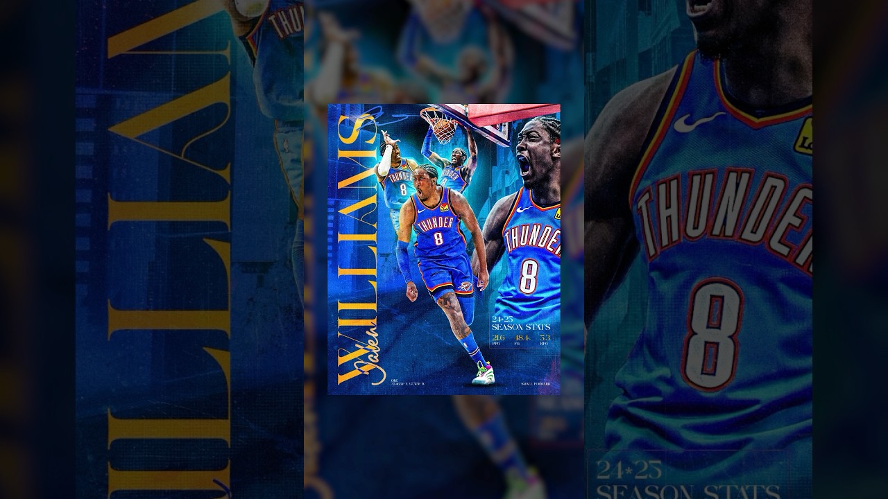 Jalen Williams Sports Poster Design #sportsdesign #graphicdesign #photoshop