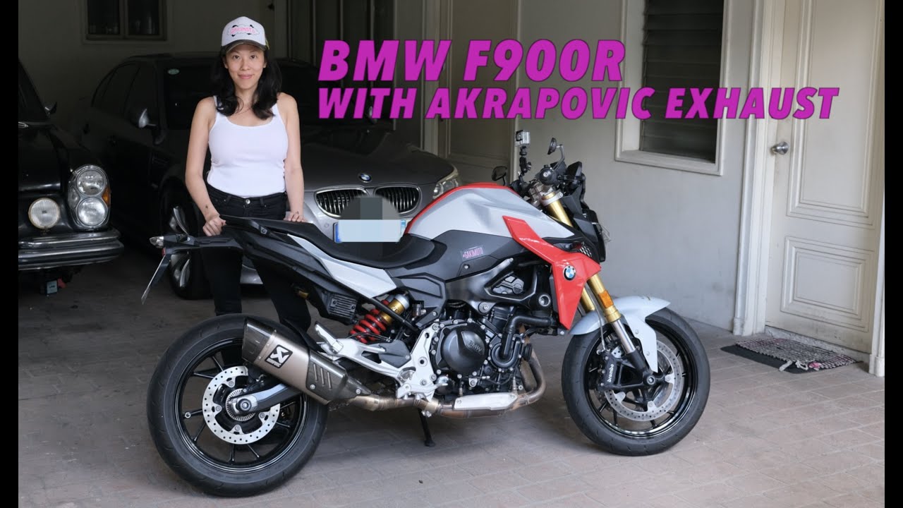 BMW F900R Exhaust - Akrapovic Titanium vs Stock - Aftermarket Pipe for 2020 #BMWF900R