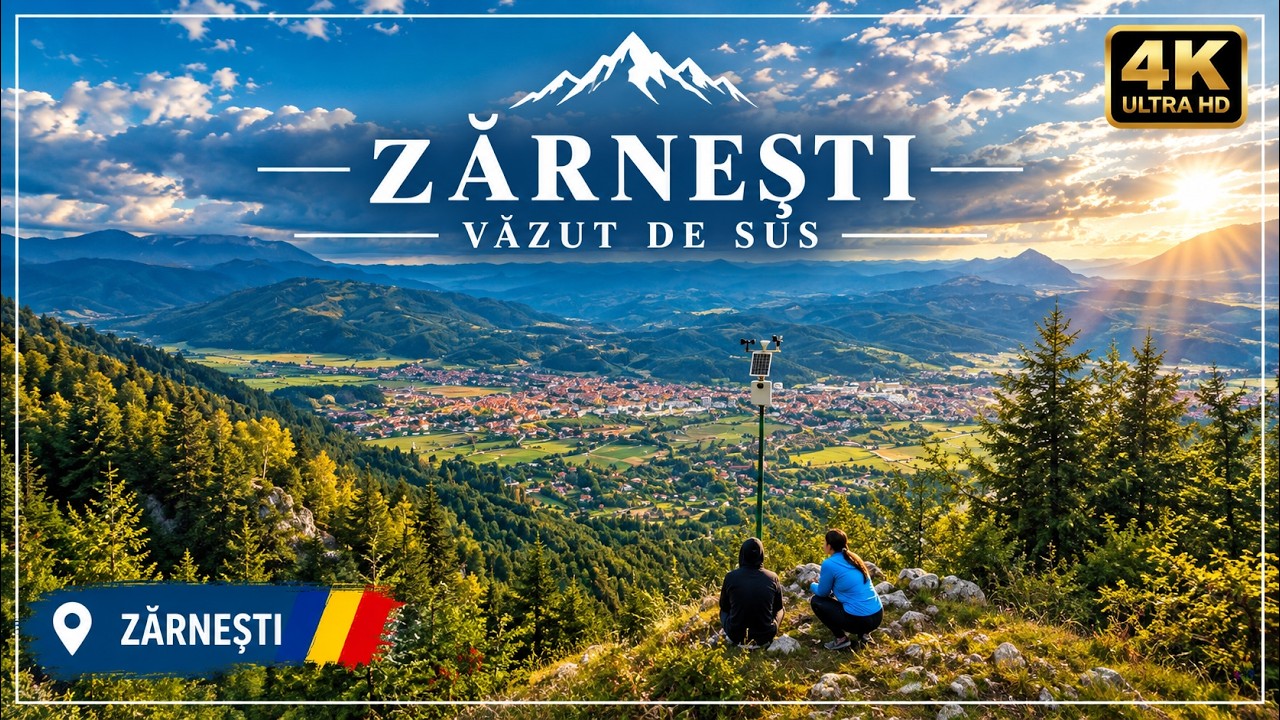 Zărnești văzut de sus &ndash; Zbor cu drona peste orașul de la poalele Piatra Craiului 🇷🇴 | 4K