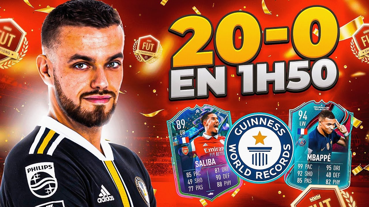 MON RECORD EN FUTCHAMPIONS : 20-0 EN 1H50 !!! (WORLD RECORD?)