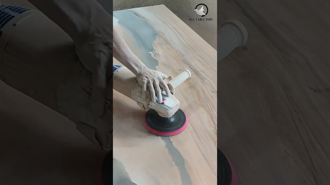 Walnut Wood Black River Resin Epoxy Tabletop #WalnutEpoxyTable