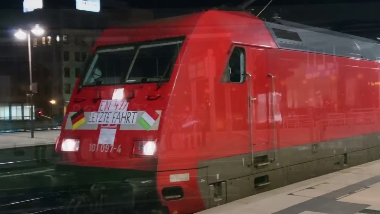 Nachtzugabschied EuroNight Metropol in Dresden, 12/2017
