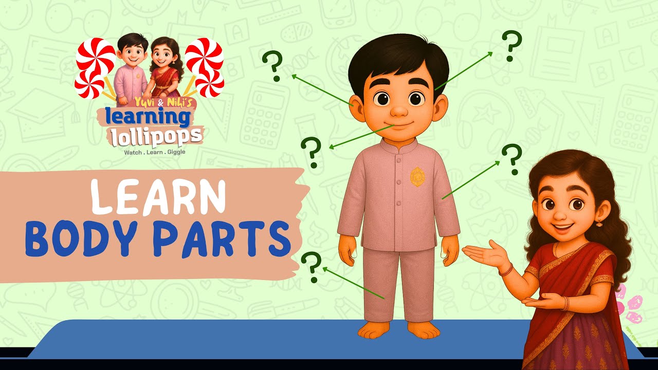 Learn Body Parts! with Yuvi & Nihi | Fun Learning for Kids | #LearningLollipops