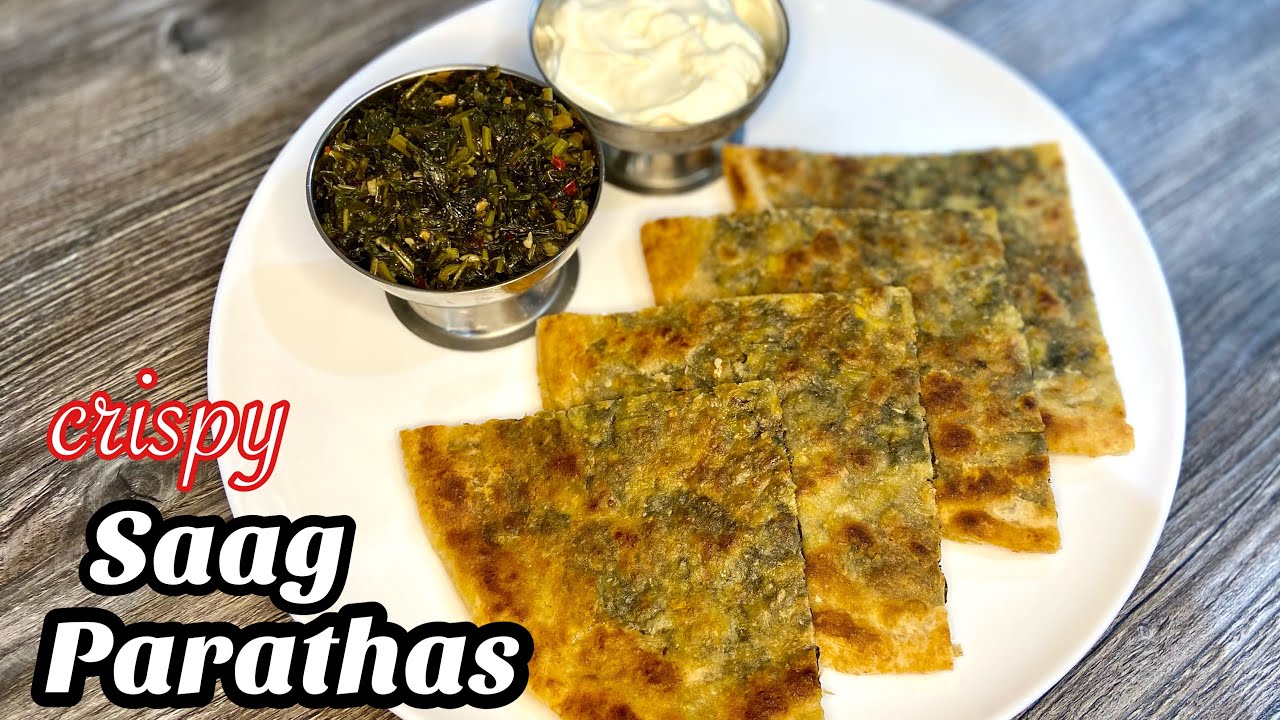 CRISPY SAAG PARATHAS - Quick And Easy | Nargis Kitchen