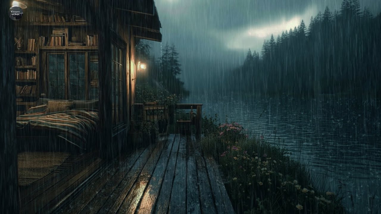Tormenta Nocturna Con Truenos Y Viento Fuertes⚡Sue&ntilde;o Profundo Perfecto Durante Noche Lluviosa