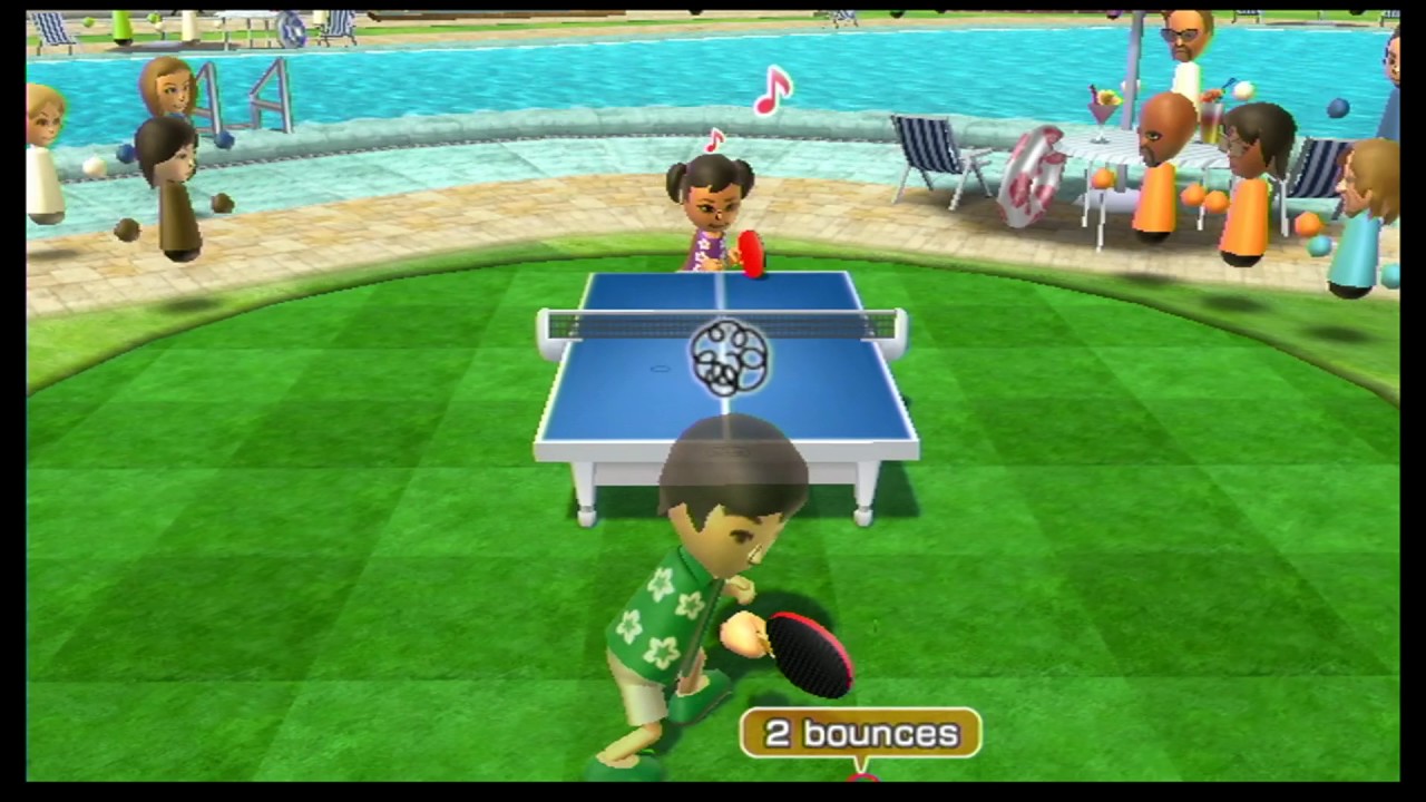 Wii Sports Resort (1080p 60fps) - Table Tennis - EPIC Match Against Miyu (2500+ Skill Level)
