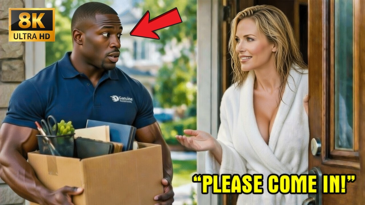Black Single Dad Came to Drop Off His Boss Things... And She Opened the Door Barely Covered